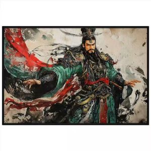 Tranh chân dung tướng quân cổ trang. Tranh treo tường dán tường sơn dầu canvas CGI-1668