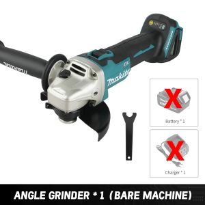 Makita | Makita DGA454 18V Wireless Grinder 8500RPM 115mm Disc Thickened Base Plate Detachable Side Handle Construction Power tools