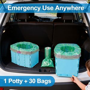 Travel Potty for Toddler Kid Portable and Foldable Toilet Apply to Seat Emergency Toilet for Car Camping Outdoor Indoor