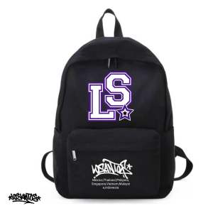 Tas ransel backpack Losantos logo LS purple free sticker