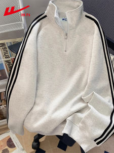 Warm Fleece Lined Loose Thin Long Sleeve Polo Collar Hoodie for Women Spring Autumn Winter New 2025 Casual Comfortable Streetwear