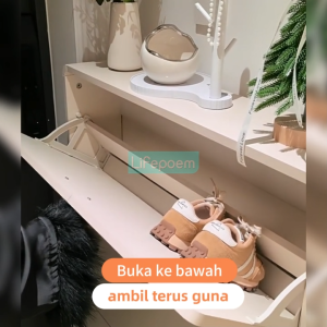 Shoe Cabinet Shoe Rack Rak Kasut Bertutup 2/3 Layers Almari Kasut Large Capacity Shoe Storage Shelf Kabinet Kasut