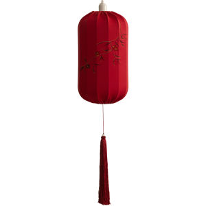 Red Embroidered Festive Lanterns 1 Pair