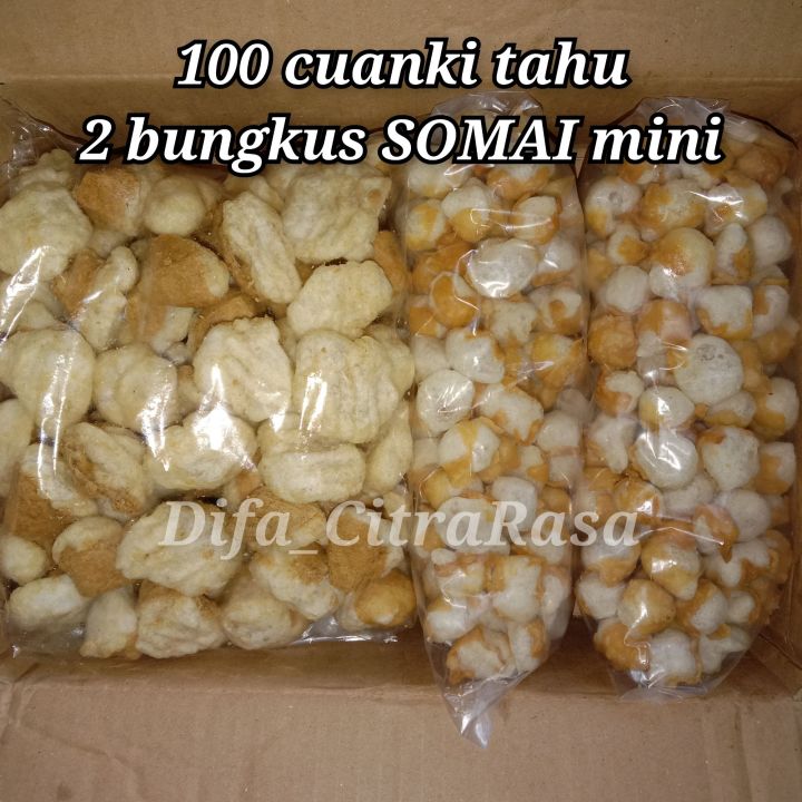 Cuanki 2 Macam 100 Cuanki Tahu Somai Mini 2bungkus Lazada Indonesia