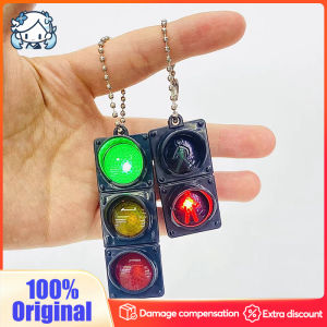 Traffic Light Keychain Signal Light Pendant Unique Car Keychain Plastic Light Up Pendant 3D Pendant