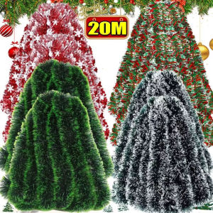 🤩🔥20M Christmas Ribbon Xmas Tree Wrapping Tinsel Ribbons DIY Bar Tops Christmas Tinsel Ribbons New Year Party Wedding Decoration