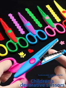 QIFUXING | DIY Craft Scissors Set Wavy Edge Pinking Shears Zigzag Blade