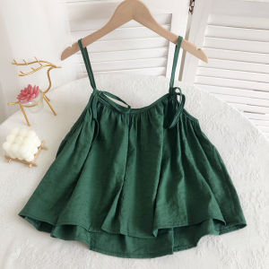 Summer 2022 Design Sensation Womens Short Strapless Tank Top Belted Backless Sleeveless Outerwear Fashion Commute Style