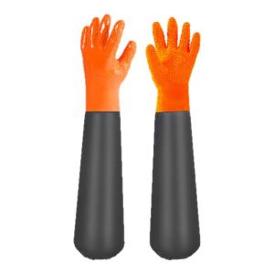 Anti-Scratch Nail Trimming Waterproof Long Pet Bathing Gloves
