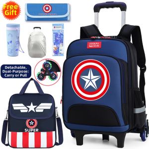 Waterproof Dual-use Pull-and-carry School Bag