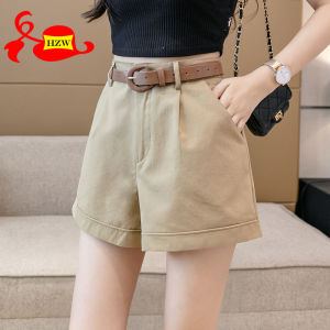 HZW 2023 summer new female fashion simple wear thin casual wide-leg pants high-waisted A-line pants