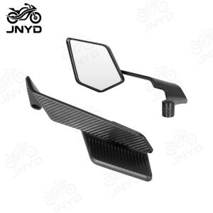 JNYD Universal Motorcycle Foldable Rearview Side Mirrors w/Light for ATV Off-Road Motorbike Accessory Adjustable Rearview Mirror