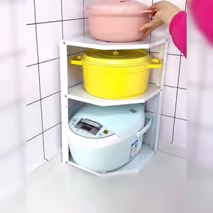 💟SOLUTION65💟 Heavy Duty Under Sink Organizer Rack Corner Organizer Rack Corner Storage RackCountertop Organizer Rack Desktop Organizer Rack Spices and Seasoning Storage Rack Pans and Pots Storage Rack Pans Holder Pots HolderPan Stands Pot Stands