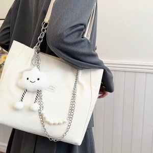 Large Capacity Commuter Tote Bag Single Shoulder Student Class Bag Underarm Bag Autumn New Style Womens Fashion Design