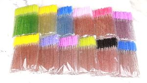 Set 50 pcs Sisir Eyelash Extension Warna-Warni Glitter Premium