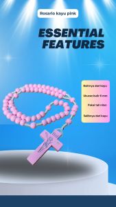 Rosario Kayu Pink: Meditasi, Perawatan Diri, Keagamaan & Perhiasan