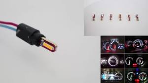 Bộ 50 T5 Bóng Đèn LED Xi Nhan CANBUS 12V Đèn Nội Thất Ô Tô Nhiều Màu Sắc Bảng Điều Khiển Chỉ Báo Nêm CSP 2SMD Tự Động Dụng Cụ Đèn Cho Xe