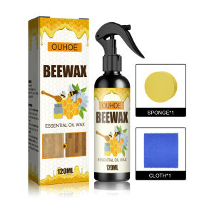 Natural Beeswax Spray Multi-purpose Waterproof Wear Resistant Furniture Polish for Wooden Floors Stain Scratches Repair Cleaning
