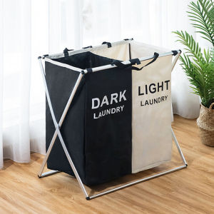Waterproof Sectioned Clothes Laundry Basket Oxford Cloth