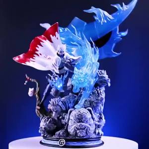Bandai | Anime Naruto Action Figures Standing Kakashi Pvc Statue Collection Figures Room Ornament Handmade Boy Birthday Toy Gifts