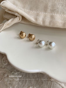 Sunny Zoo Commuter Style Minimalist Japanese Fashion Small Ear Cuff Daily Simple High-End Feeling Earrings Alloy Silver Gold