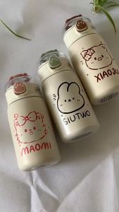 TUMBLER TERMOS MINI MOTIF ANIMAL DENGAN SEDOTAN VACUUM CUP HOT & COOL 400 ML STAINLESS STEEL 304 / BOTOL MINUM TERMOS AIR ANAK / TERMOS TAHAN PANAS & DINGIN