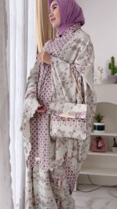 RABIYA Mukena Luxury Silk 2 In 1 By Ademin Co / Mukenah Dewasa