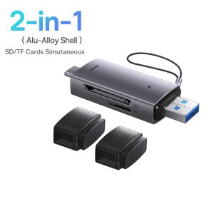 BASEUS | Baseus Card Reader USB C & USB3.0 to SD Micro SD TF Memory Card Device 104MB/s 2TB Smart Cardreader for Laptop Accessories