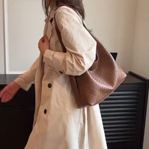 SLC Womens Slouchy Vintage Frosted Suede N-ew Fall/winter Shoulder Underarm Bag Simple Tote Bag Large Capacity Commuter Bag