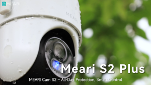 Meari S2 Plus 3MP 2K Outdoor IP65 Waterproof  360° PTZ Smart Wifi CCTV Camera Night Vision free cloud storage Supported With Lan Port
