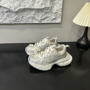 Vintage Leather Parisian Dad Shoes Womens 2025 New Style Worn-In Color Fading Thick Bottom Mesh Breathable Versatile Casual Sports Shoes Trendy