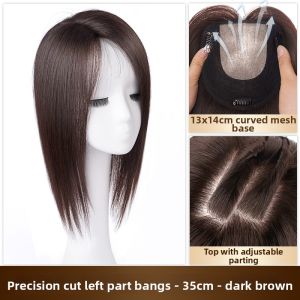 YIMEI | Hair Volume Enhancing Topper Real Hair Cover White Hair Seamless