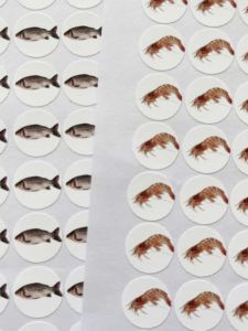 Stickers Seafood Shrimp Fish Encouragement Teaching Stickers for Kindergarten Children Students Business Supplies Paper