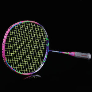 Yodiman Kids Badminton Racket Short Handle 3-6 Years Old Primary School Student Beginner Ultra Light Full Carbon Fiber Integrated Single Shot