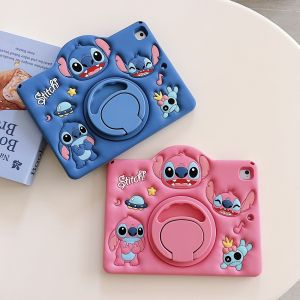 【Hot】Portable 360 Rotating Holder Colorful Stitch Pattern Silicone+PC Tablet Protective CaseFor iPad mini 1/2/3/4/5/6/75/6/Air1/2/Pro7/8/9/10/A16Air3/ProAir4/5Pro 1/2/3/4Air M2/M3Pro M4 Series