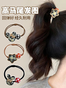 ยางรัดผมหางม้าสั้นสำหรับผู้หญิง ยางรัดผมสั้นอเนกประสงค์ทนทาน ยางรัดผมรูปกระต่ายน่ารักที่มีแรงยืดหยุ่นสูง ชุบโลหะผสม