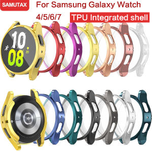 Protector Case For Samsung Galaxy Watch 7 4 5 6 40mm 44mm Cover Coverage Silicone TPU Bumper Screen Protective Full Accessories