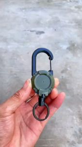 1Pcs Anti-theft Metal Easy-to-pull Buckle Rope Elastic Keychain Sporty Retractable Key Ring Anti Lost Yoyo Ski Pass ID Card