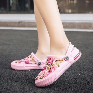Women Beach Shoes Air Cushion Summer Sandals Garden Shoe Light Ladies Slippers Fashion Print Casual Non-Slip Beach Sandals