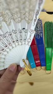 Ayla พัดลมคลาสสิก พัดจีนพัดสไตล์วินเทจ สง่างามและคลาสสิก พัดลม พัดพับ 1ชิ้น Folding fan