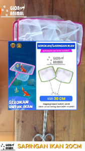 SEROKAN SARINGAN UKURAN 20 CM SEROK SESER IKAN CUPANG GAGANG KAWAT