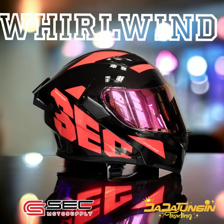 sec-whirlwind-dual-visor-modular-helmet-free-clear-visor-lazada-ph