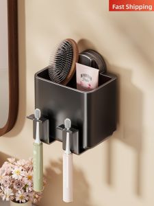evesigar | Wall Mounted Toothbrush Holder No-drill Required