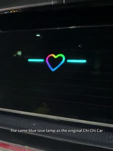 KEVANLY | 1Pcs LED Solar Powered Heart-shaped RGB Love LED Ambient Atmosphere Light Neon Light With Suction Cup For Car Styling Window Dec