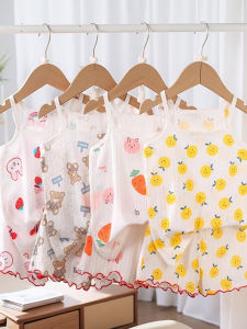 Summer Lightweight Cotton Sleeveless Childrens Loungewear