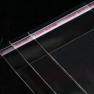 Một gói 100- Túi Opp Băng Keo Dán Miệng，túi opp túi bóng kính dán miệng