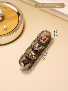 MEIZHUFU | Portable Pill Organizer Mini Sealed Medicine Box