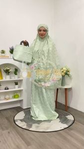 MUKENA SUTRA PARIS WARNA RENDA SUSUN TILLE