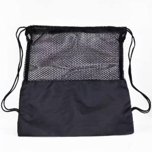 Portable Lightweight Mesh Drawstring Backpack Bag Football Volleyball Basketball Storage Bags Sports Swim Travel Gym Pocket Bag