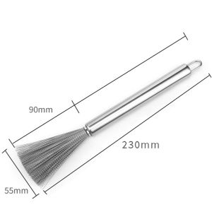 Multifunctional Steel Wire Brush 304 Stainless Steel Cleaning Brush Kitchen Pot Pan Brush
